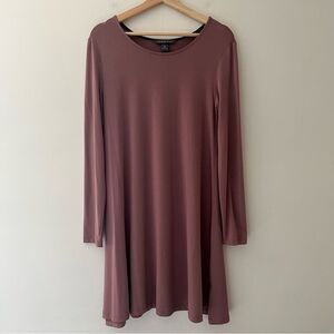 Free Fly Dress Bamboo Jersey Knit Dusty Rose Size Medium Travel Outdoor Roomy